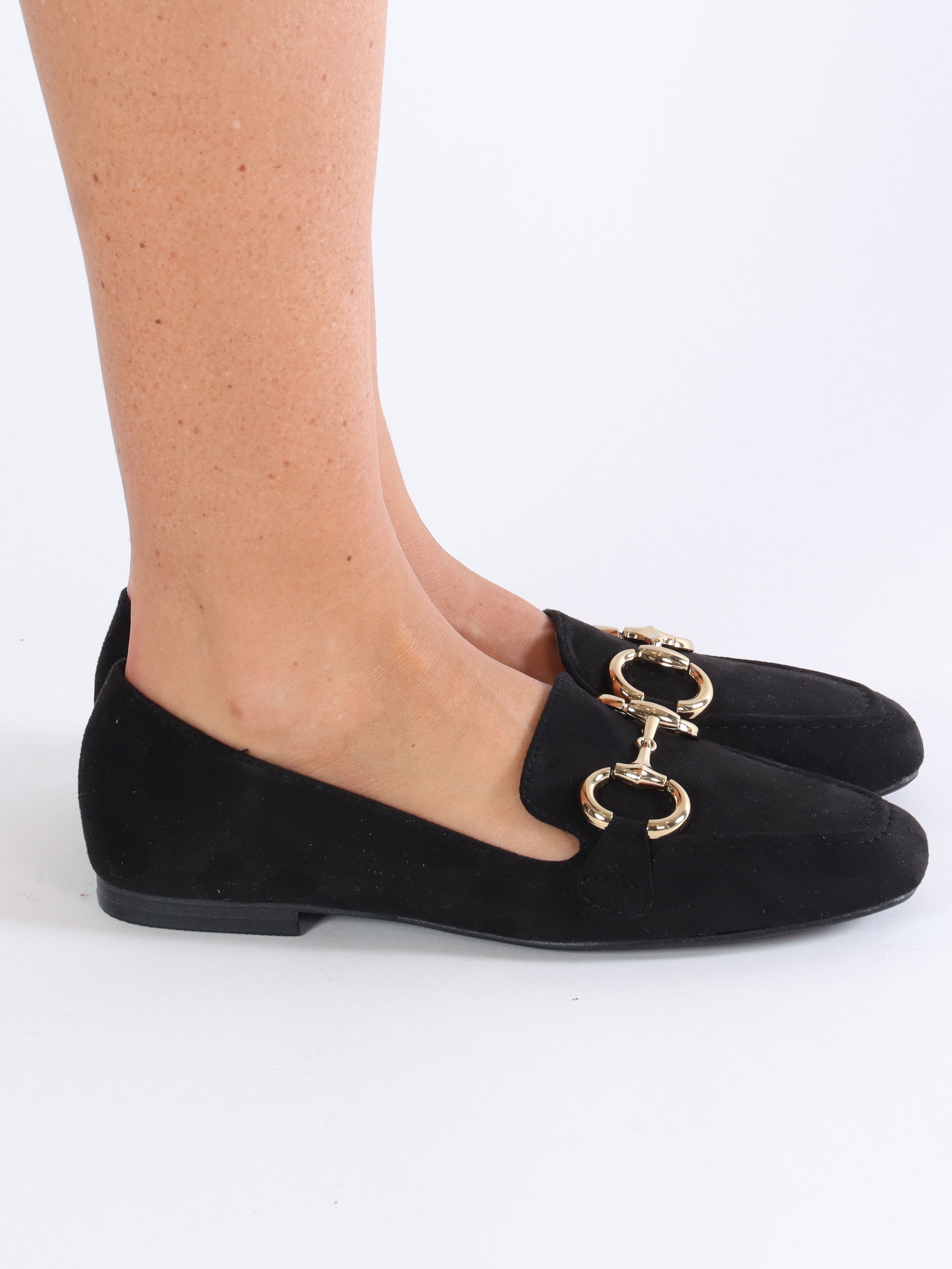 Rosaria - Fina mockasiner med guldbit